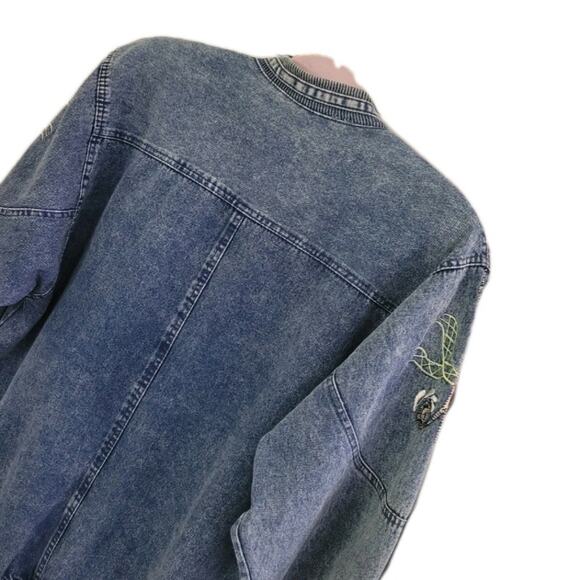Vintage Japanese Brand‎ Embroidered Kimono Jacket Denim RARE - Picture 12 of 13